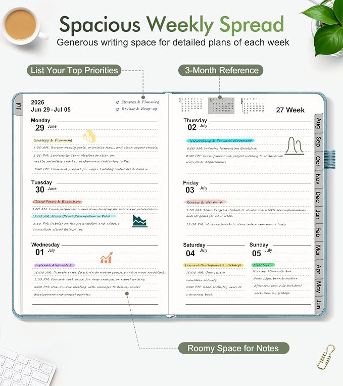 Planner 2026-2027, Academic Weekly and Monthly Calendar Planner from July 2026 - Image 3