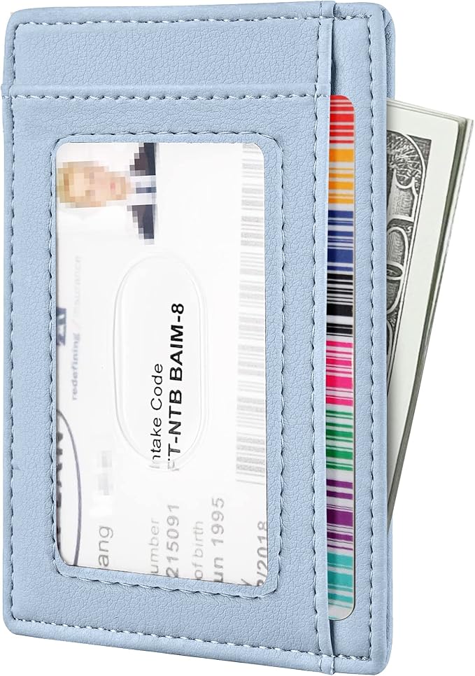 Travelambo Front Pocket Minimalist Leather Slim Wallet RFID Blocking Medium Size - Image 2