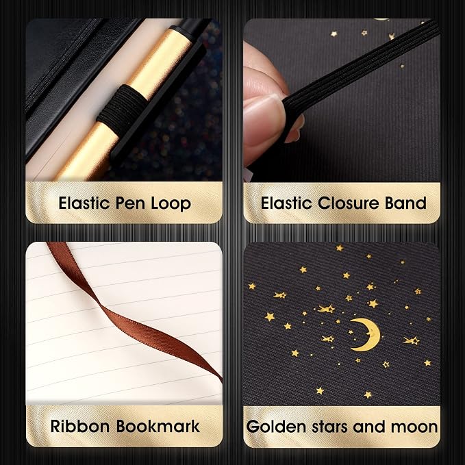 CAGIE 4 Pack Lined Journal Notebooks - Image 3