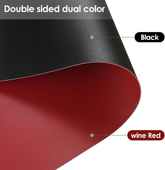 Zinkooat Leather Table Cover, 1.8mm Thick, 36x72 Inch Table Protector, Table - Image 2