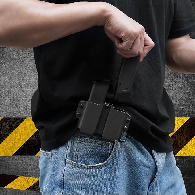 Kydex Magazine Holder, Forcenter OWB Double Magazine Pouch, Universal Magazine - Image 7