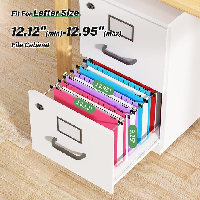 Ansook Hanging File Folder Letter Size Extra Capacity, Heavy Duty 2" Expansion - Image 2