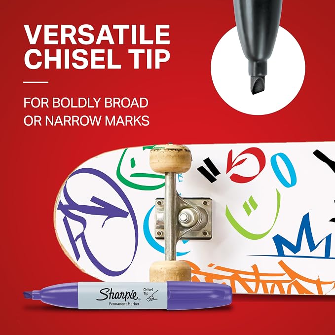 Sharpie Permanent Chisel Tip Marker Set, Poster Markers - Image 6