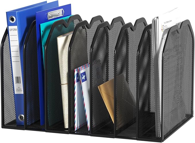 FANXIYQ Black 7-Section File Folder Organizer by FANXIYQ