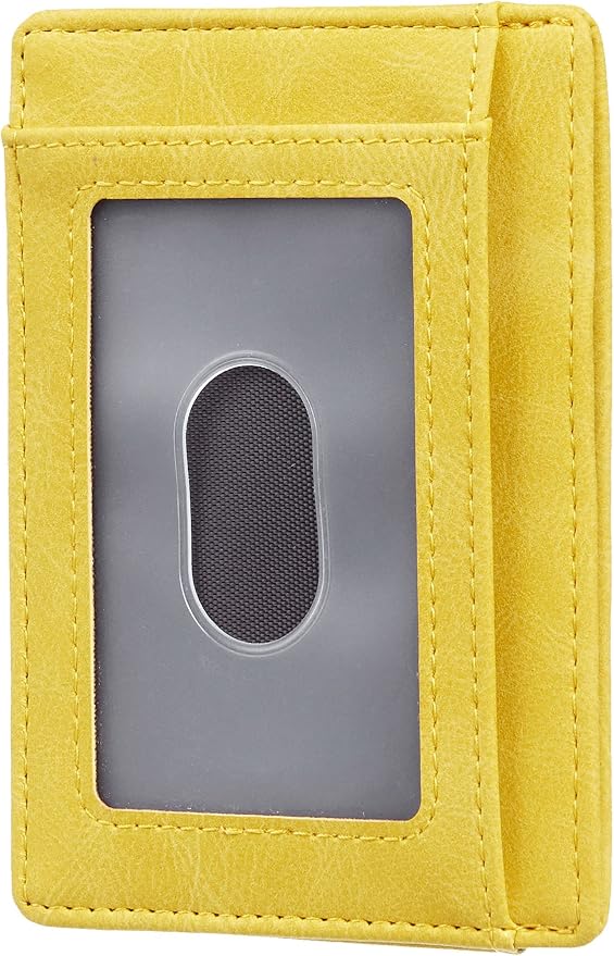 Travelambo Slim Wallet Front Pocket Minimalist Leather RFID Blocking Medium Size - Image 3
