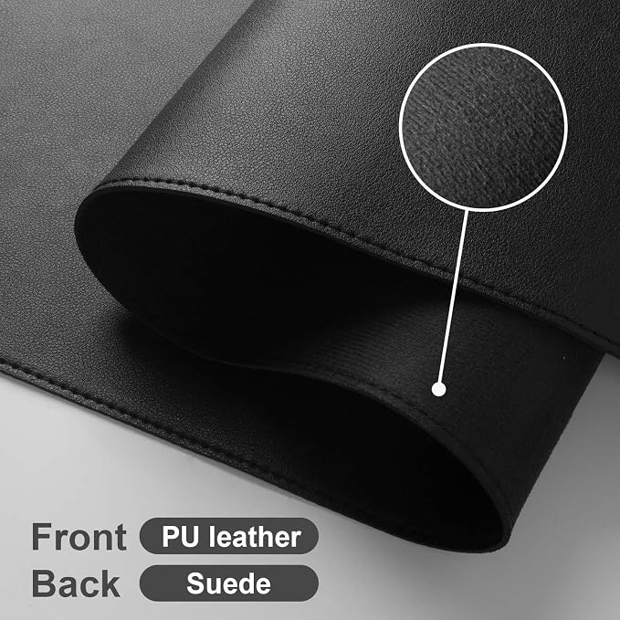 DAWNTREES Desk Mat Protector, PU Leather Desk Pad, Non Slip, Large Mouse Pad - Image 4