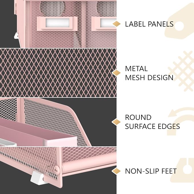 DALTACK Desk Organizers Metal Magazine File Holder - Image 3