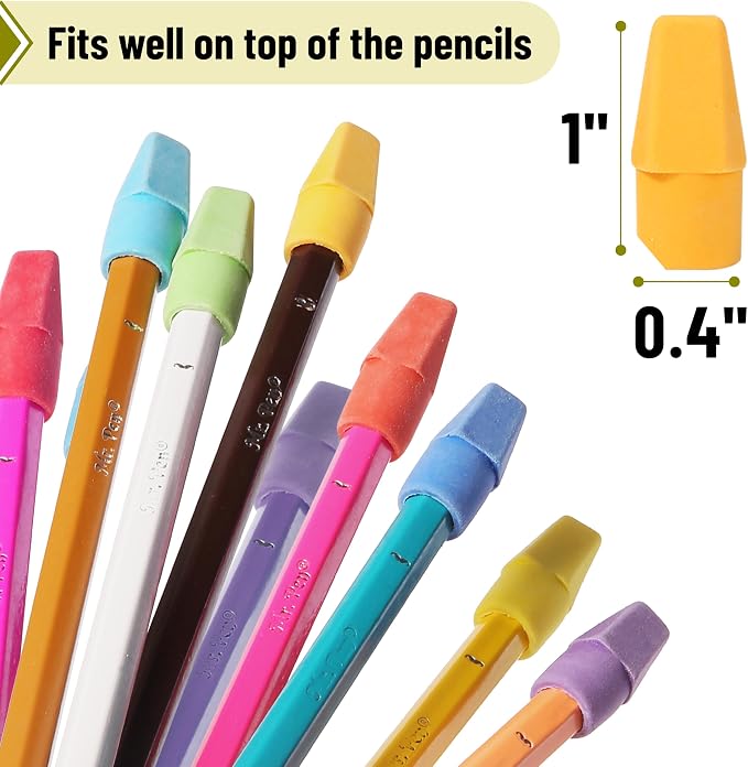 Mr. Pen- Pencil Erasers Toppers, 120 Pack, Latex Free, No Smudge | Mr Pen - Image 3
