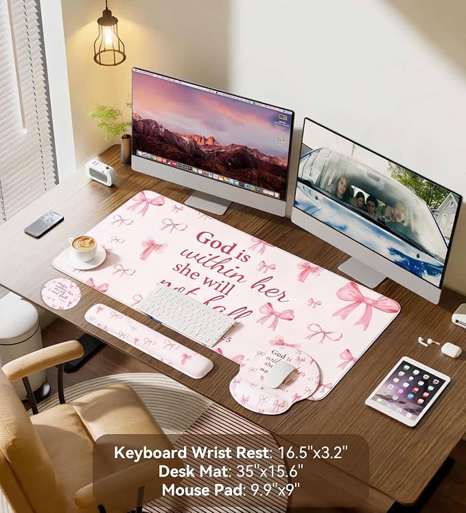 Desk Mat Set + Keyboard and Mouse Pad - Image 2