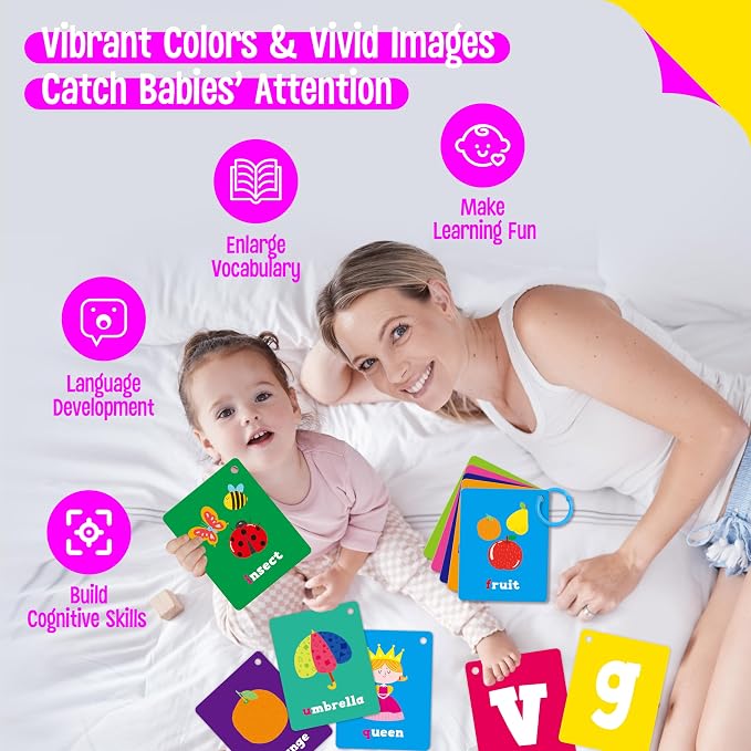 52 PCS Baby Visual Stimulus Cards, Double-Sided High Contrast Black and White - Image 6