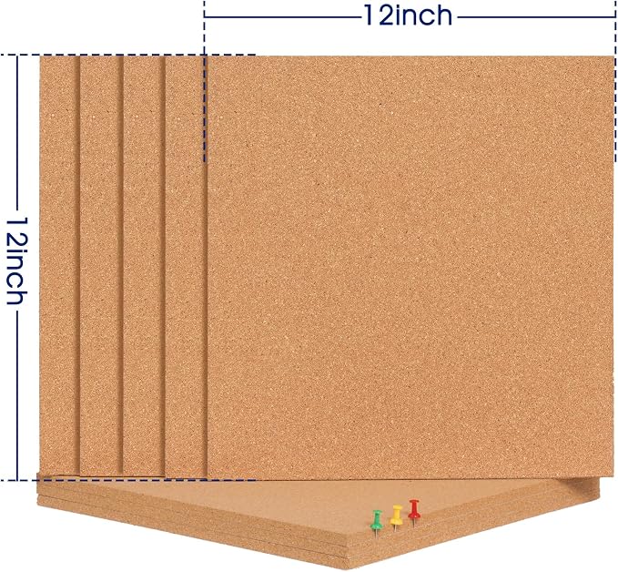 Square Cork Bulletin Board Tiles - Image 5