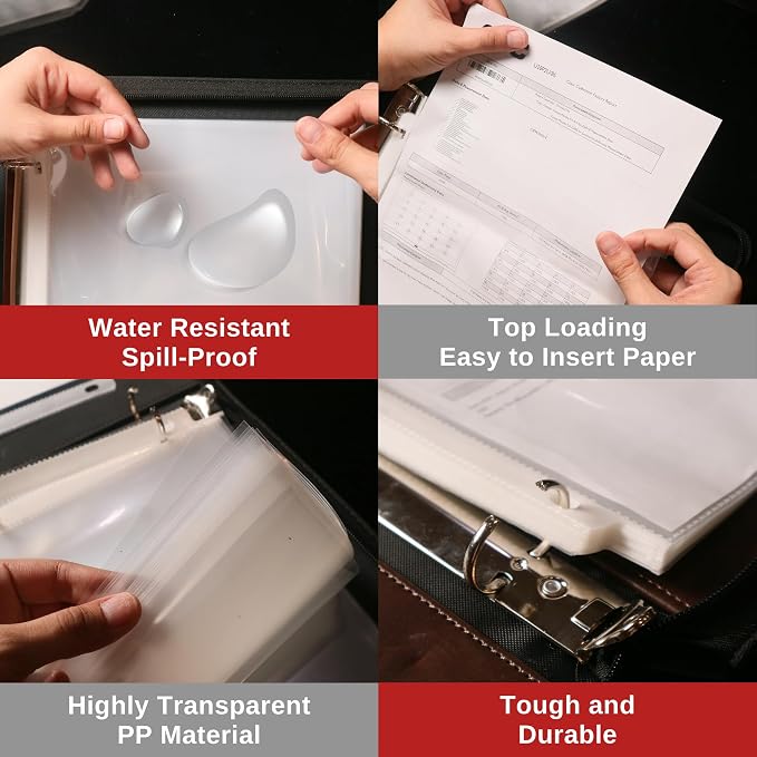 Office Werks 100 Sheet Protectors, Heavy Duty 8.5 X 11 Inch Clear Page - Image 3