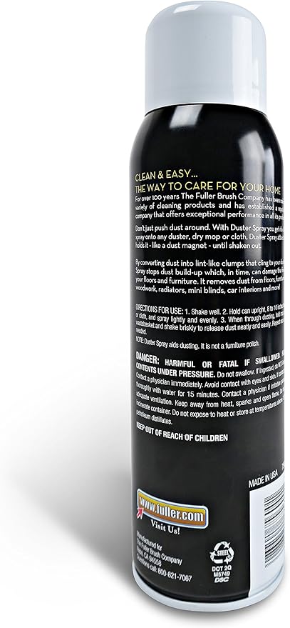 Fuller Brush Duster Spray – 15.5 oz Multi Surface Dust Removing Sprayer - Safe Household Cleaning For Floors, Furniture, Blinds & Car Interiors-DeskLoop Office