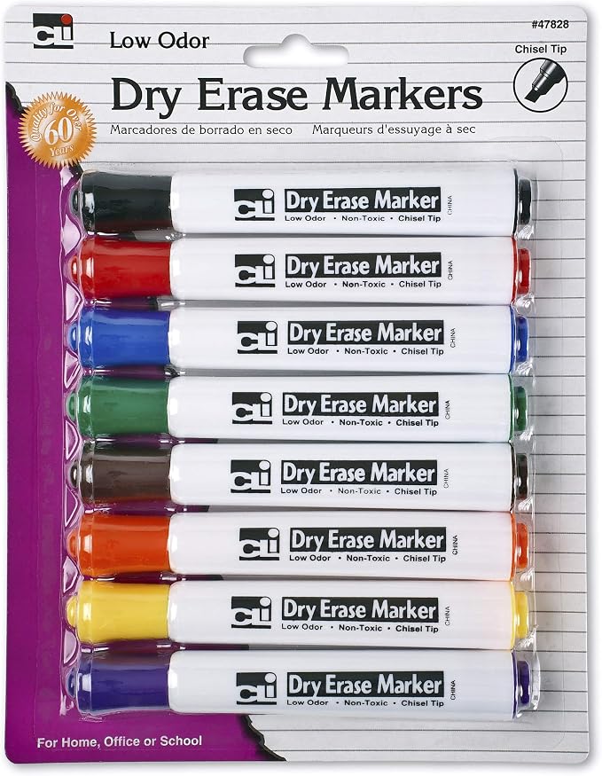 Charles Leonard Dry Erase Markers, Barrel Style by CharlesLeonard