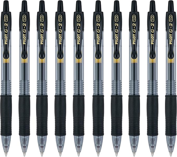Pilot G2 Retractable Gel Ink Roller Ball Pens, Bold Point Black 10-PACK by PilotCorporationofAmerica