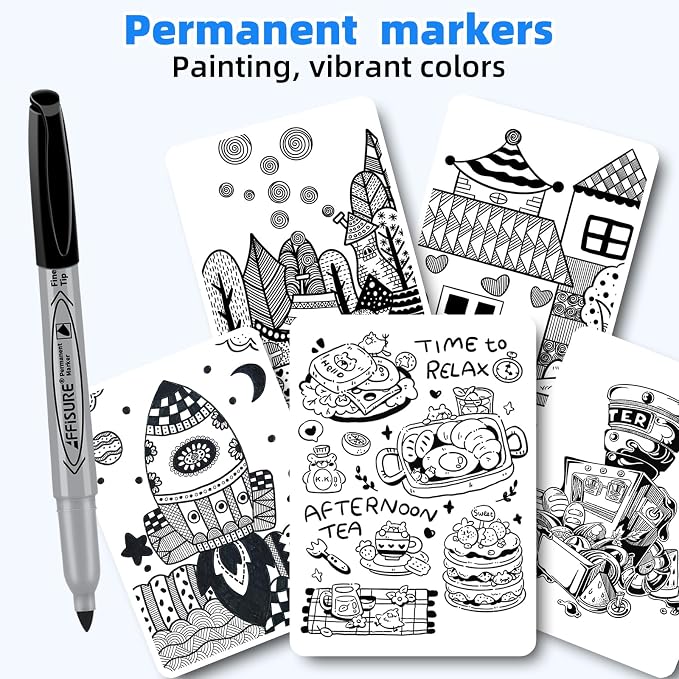 Permanent markers, 40 packs permanent markers bulk, quick drying in one second - Image 10