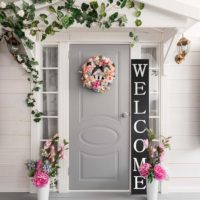Tall Outdoor Welcome Sign for Front Door, 6ft Black, Rustic Tall Welcome Sign - Image 5