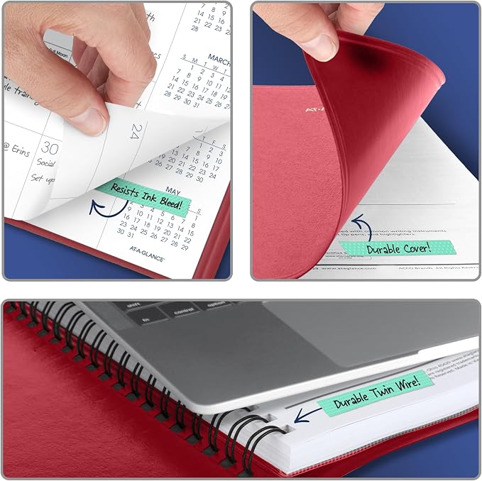 AT-A-GLANCE 2027 Planner, 15-Month Jan-Mar, Unruled Daily Blocks - Image 5