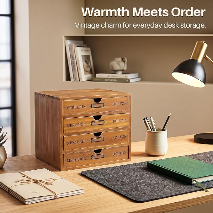 Flexzion Wood Desktop Organizer - Image 8
