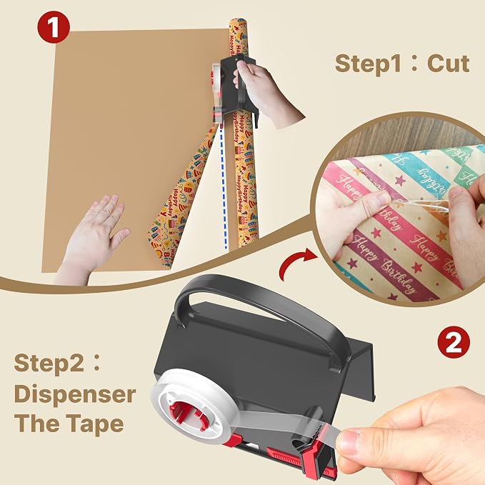 Wraprocut Wrapping Paper Cutter & Tape Dispenser Dual Use - Image 2