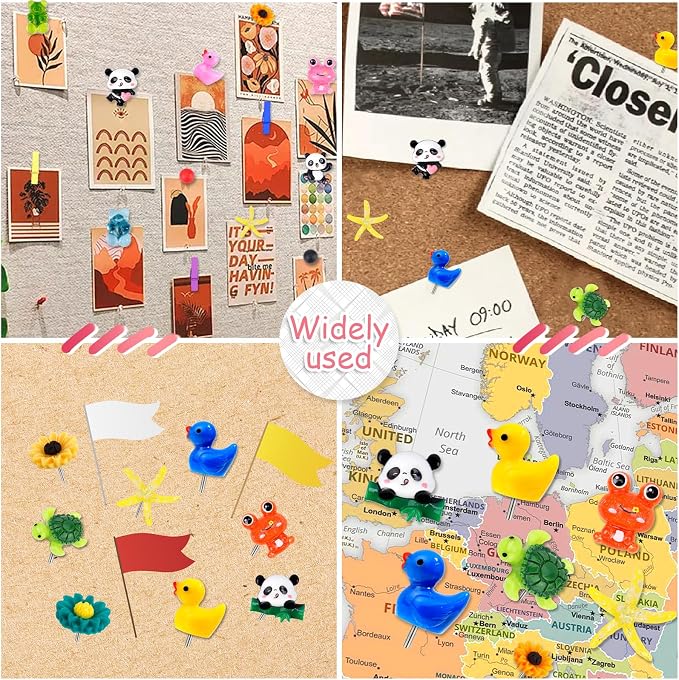 108Pcs Push Pins Cute Thumb Tacks - Image 7