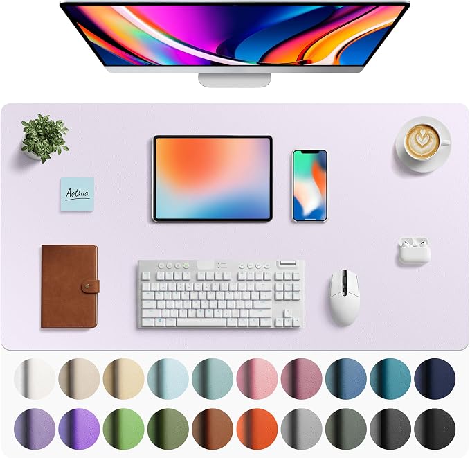 Aothia Faux Leather Desk Mat by AothiaSimpleNaturalUnique