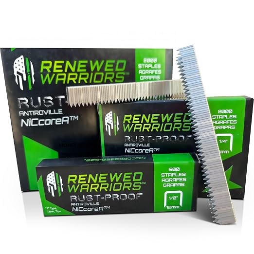 NiCcoreA Rustproof Staples T50 Outperforms T50 Stainless Steel Staples 3/8 by RenewedWarriors