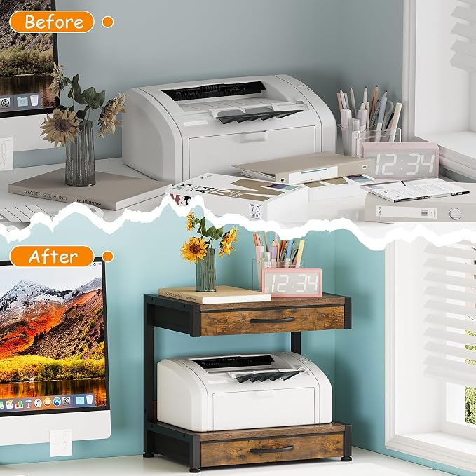 VENNQD 2-Tier Desktop Printer Stand - Image 8