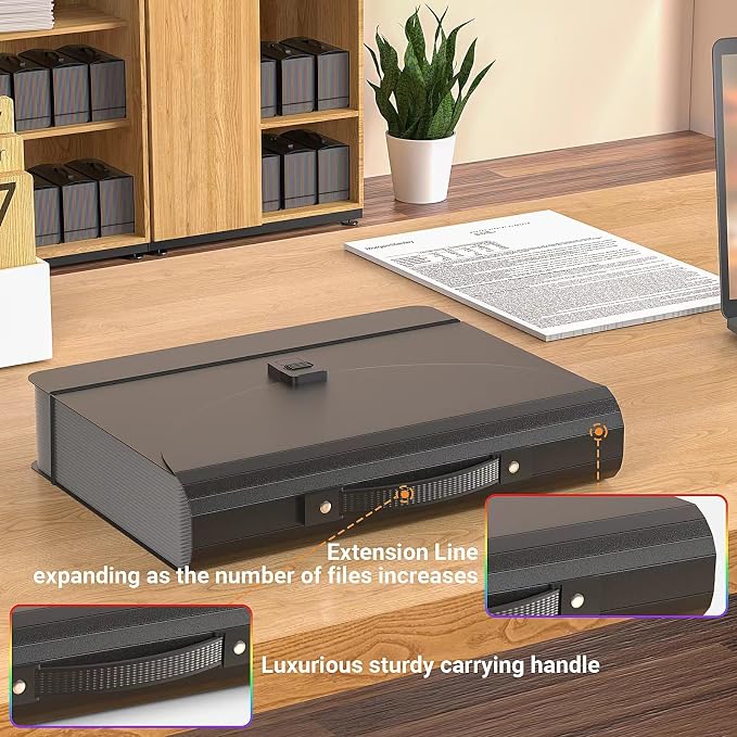 25 Pockets Expanding File Folders, Portable Accordion File Organizer, - Image 5