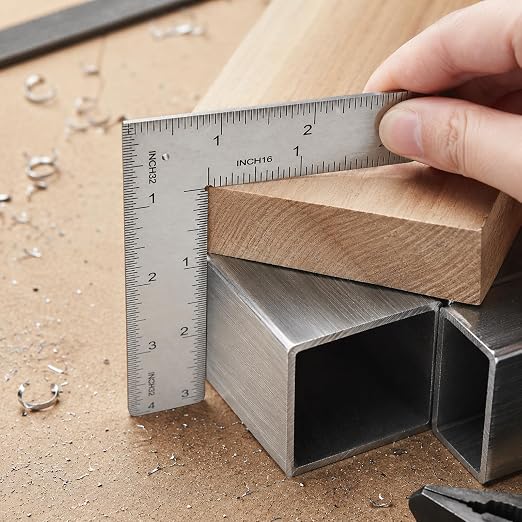 4 Inch by 6 Inch Framing Square Rulers, Stainless Steel L Shaped Ruler - Image 7