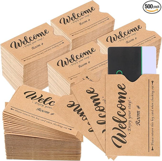 Sabary 500 Pcs Hotel Key Card 2.36 x 3.54 Inch Envelope Credit Card Protectors by Sabary