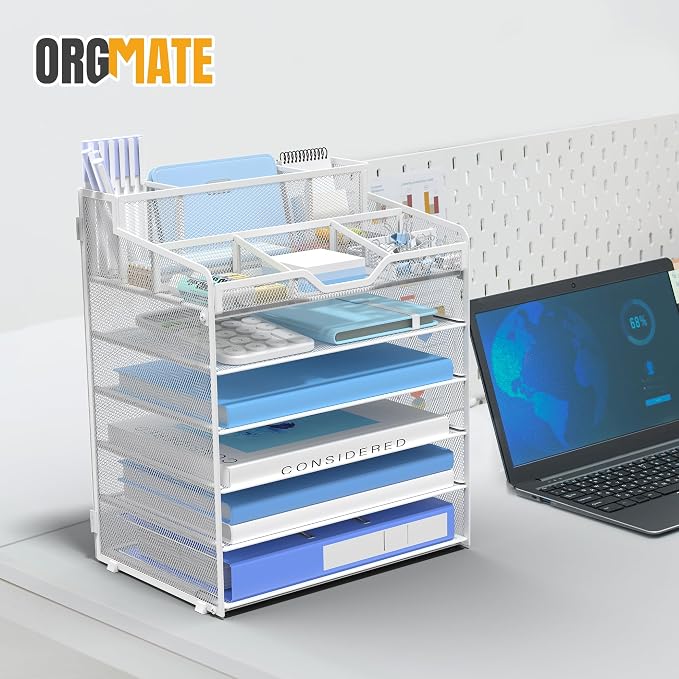 6 Tier Mesh Desk Organizer - Image 7