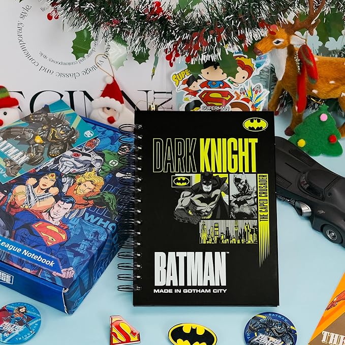 Super Hero Academic Planner, Weekly Monthly Daily Agenda, Custom Date Organizer for Time Management, Spiral Bound Notebook with Colorful Tabs,Datebooks for Student, Adult(Black Gold)-DeskLoop Office