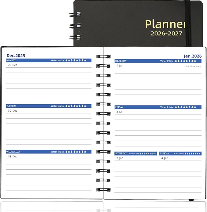 Daily Planner 2026-2027, 2026 Planner Weekly and Monthly, Jan 2026-Jun 2027 by XAOWON