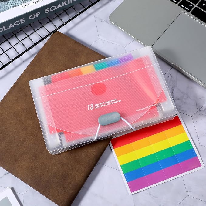 2PCS 13 Pocket A6 Receipt Coupon Organizer, Portable Small Accordion File - Image 5