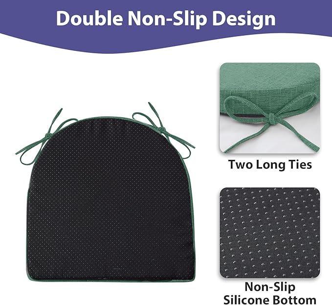 IPYNBAP Chair Cushions for Dining Chairs, Kitchen Chair Cushions, Non Slip - Image 4