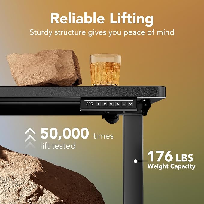 HUANUO Electric Standing Desk, 40 x 24 Inch Height Adjustable Computer Desk - Image 5