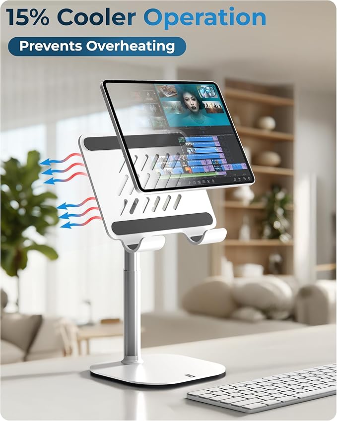 COOPER TabHolder, 7-10" Height Adjustable Tablet Stand, Premium iPad Stand - Image 4