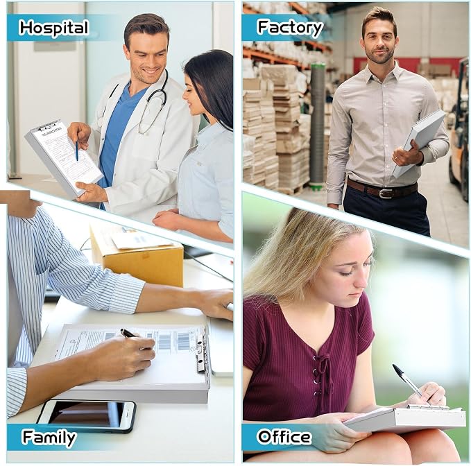 Seajan Aluminum Clipboard with Storage Metal Clip Board Folder Letter Size Form - Image 6