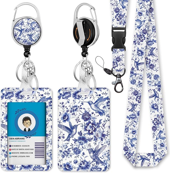 Giancomics Bird Flowers Lanyards by Giancomics