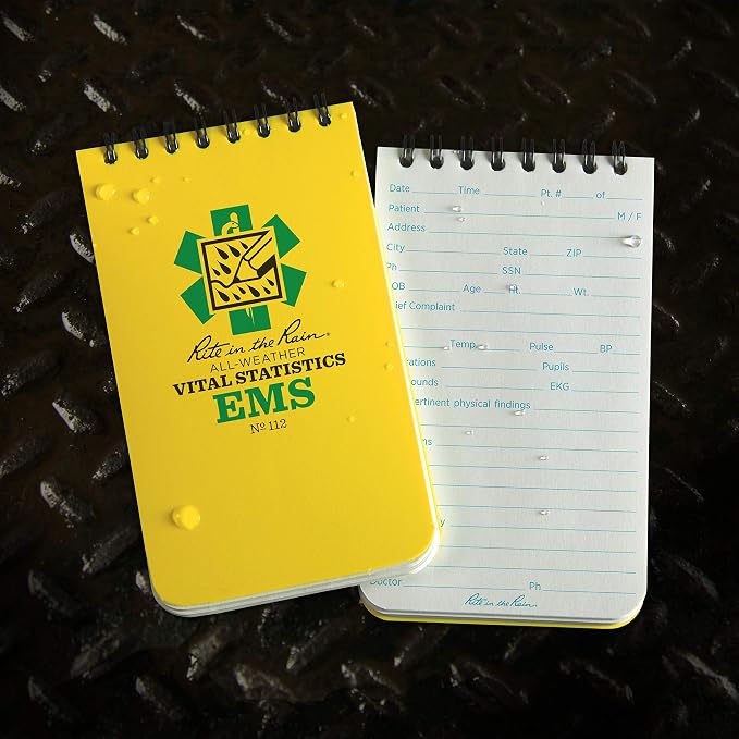 Rite in the Rain Weatherproof EMS Notebook, Vital Stats Pages, 3 Pack - Image 8