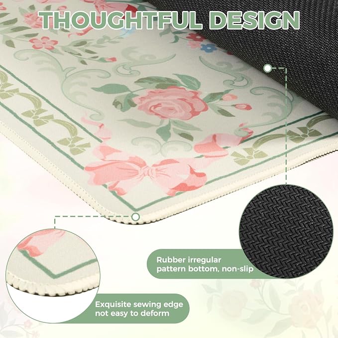 iCasso Green Desk Mat, Cute Desk Pad - Image 3