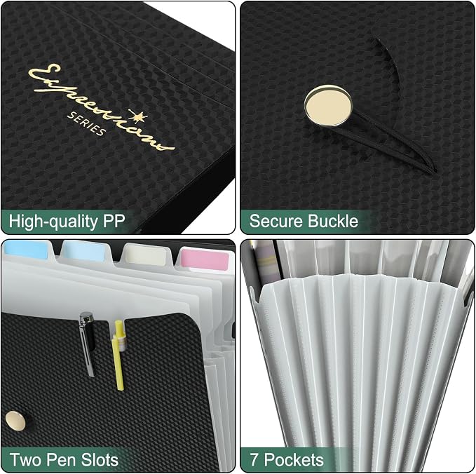 Sooez 7 Pocket Accordion File Organizer, Premium Expanding File Folder - Image 5