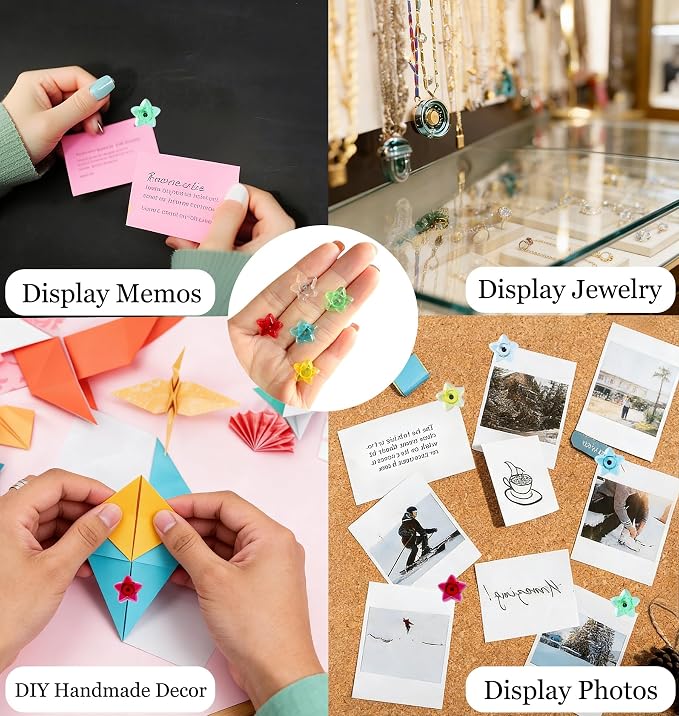 150PCS Clear Multiple Colors Push Pins, Straight Pins, Bulletin Board Thumb - Image 5
