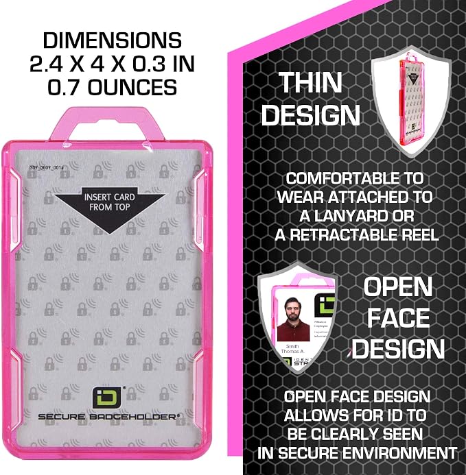 ID Stronghold - RFID Blocking Secure Badge Holder - Duolite 2 Card ID Holder - - Image 2