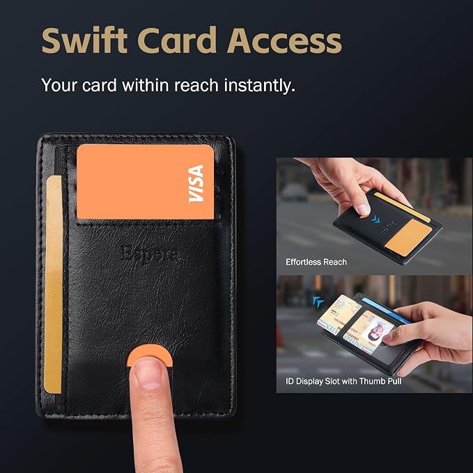 Espera Slim Minimalist Front Pocket Wallet - Image 5