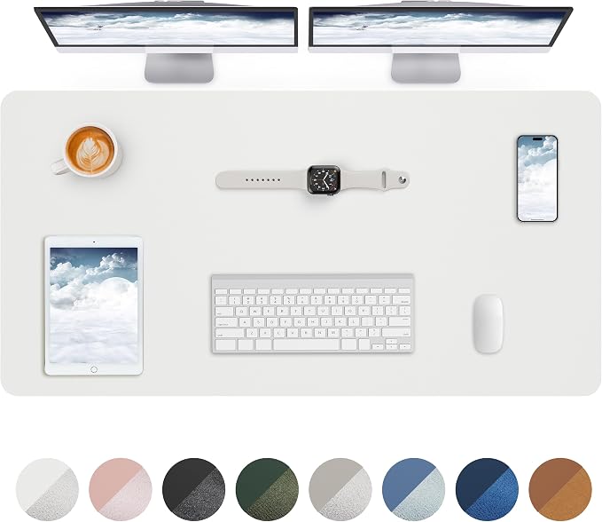 AFIING Leather Desk Pad Protector, Office Desk Mat, Non-Slip PU Leather Desk by AFIING