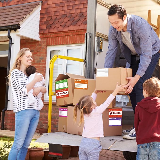 6 x 4 in Large Moving Labels for Boxes, Home Moving Packing Color Coded - Image 4