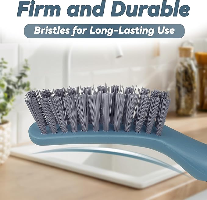 2 Packs Small Brushes for Cleaning, Stiff Bristle Grout Scrub Brushes for - Image 3