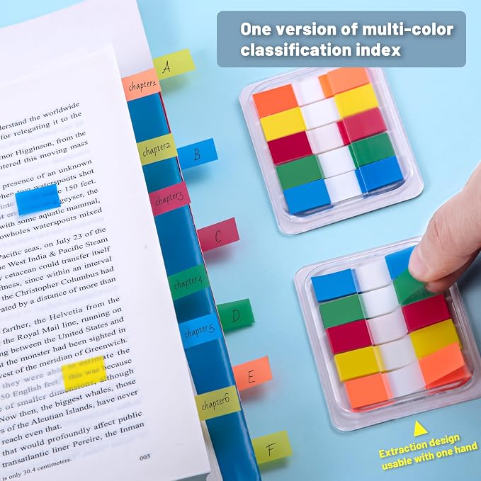 Golcellia 300 Pcs Sticky Tabs Bible Tabs, Writable Repositionable Book Tabs - Image 6